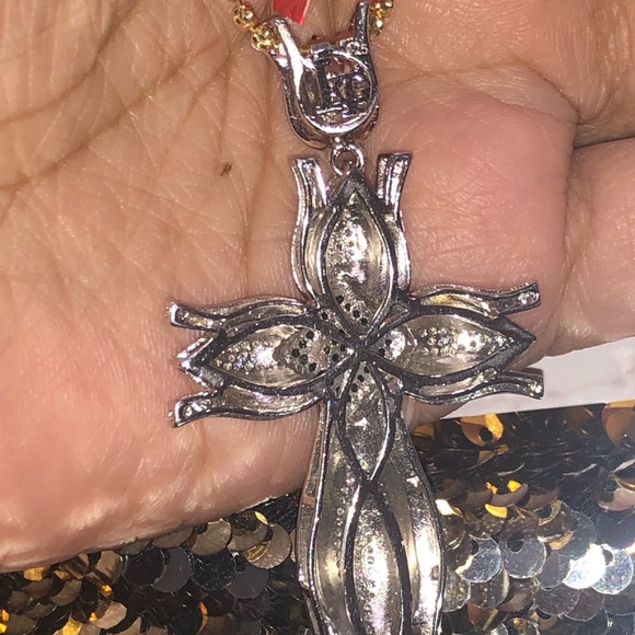 Real genuine diamond custom cross pendant NOT CZ NOT MOISSANITE Free Appraisal - Picture 5 of 10